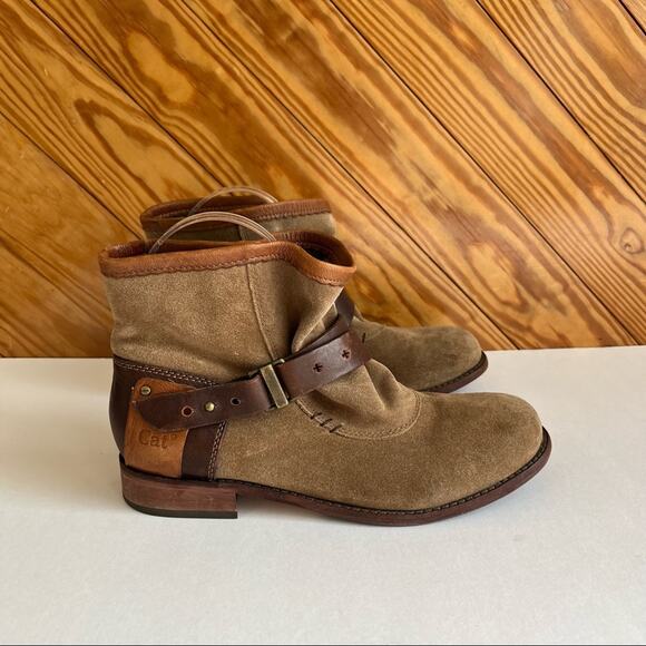 Caterpillar CAT Footwear Rita Slouchy Suede Leather Ankle Boot - Picture 1 of 9